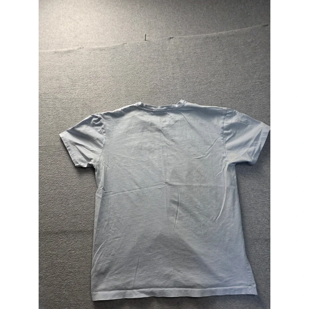 Polo Ralph Lauren Mens V-Neck T-Shirt Light Blue Yellow Pony Small RN41381‎